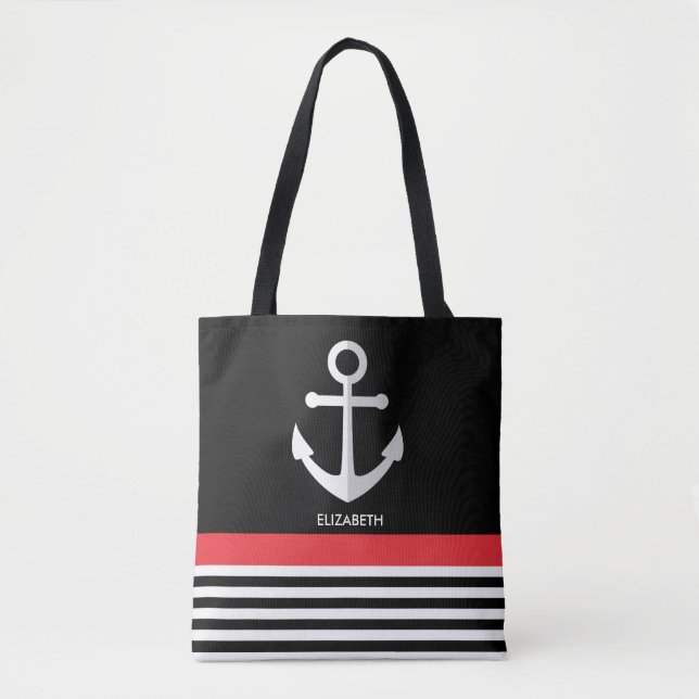 Nautical Pattern Tote Bag (Front)