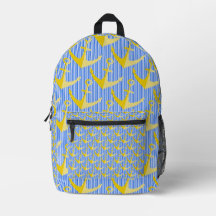 Nautical pattern yellow anchor Backpack