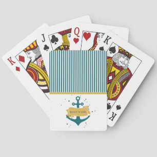 Nautical Personalized Boat Name Playing Cards