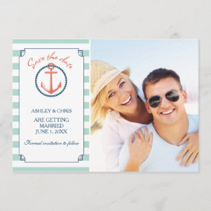Nautical Photo Save The Date - Anchor
