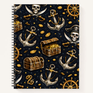 Nautical Pirate Pattern Notebook