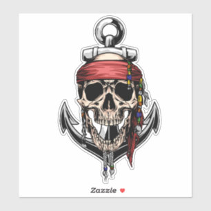 Nautical pirate skull