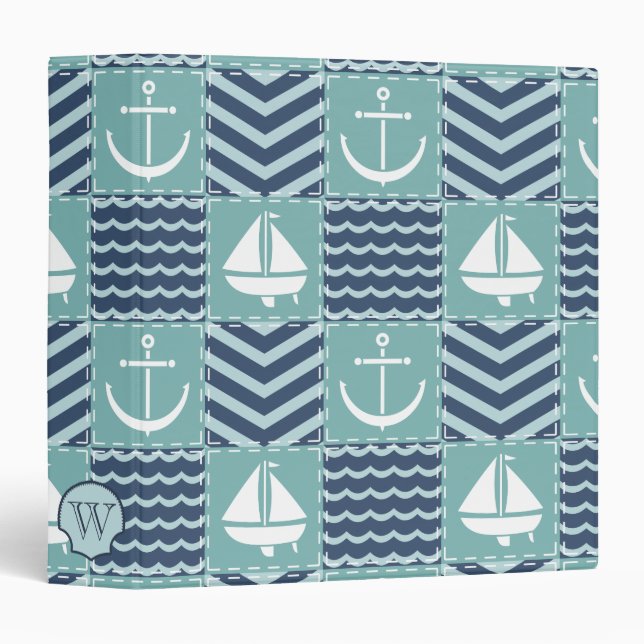 Nautical Quilt Binder (Front/Spine)