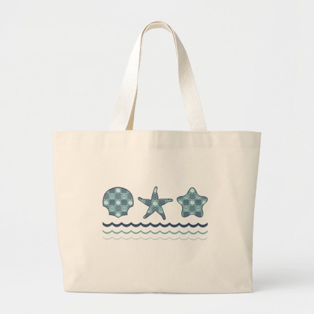 Nautical Quilt Tote Bag (Front)