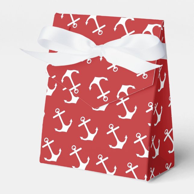 Nautical Red Anchor Gift Box (Front Side)