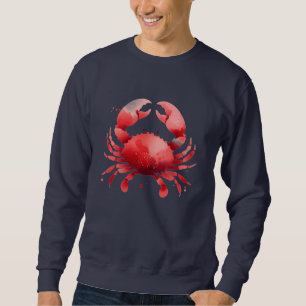 Nautical Red Crab Fisherman Aesthetic Sweatshirt