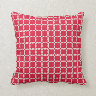 Nautical Red Knots Throw Pillow