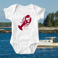 Nautical Red Lobster Personalized Monogram