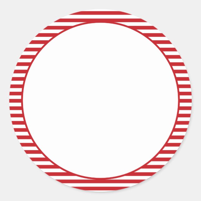 Nautical red white stripes blank food labels (Front)
