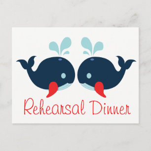 Nautical Rehearsal Dinner Ship Anchor Wedding Postcard