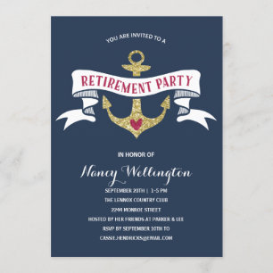 Nautical Retirement Party Invitation