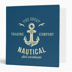 Nautical Retro Logo Binder