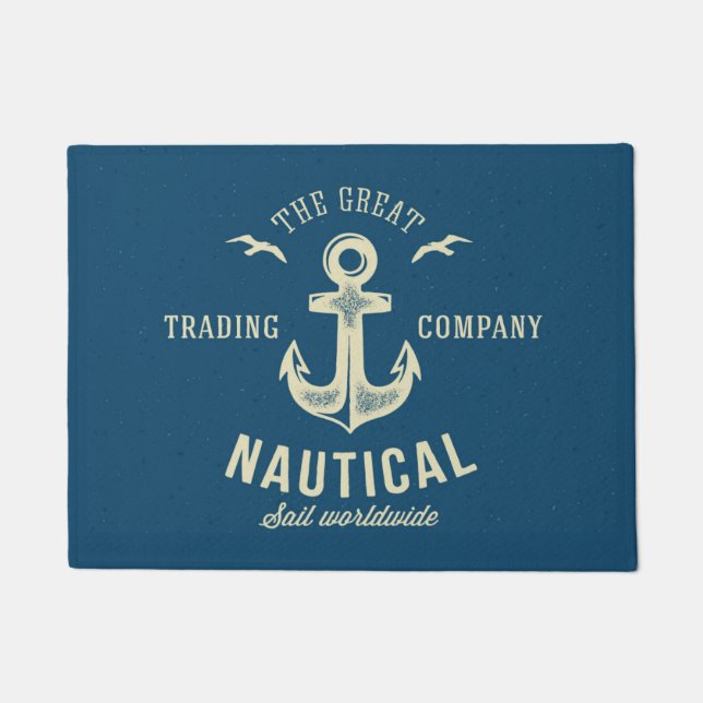 Nautical Retro Logo Doormat (Front)