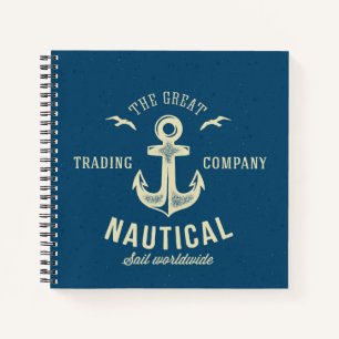 Nautical Retro Logo Notebook