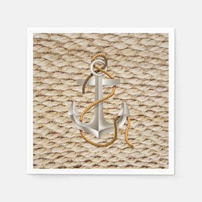 Nautical Rope and Anchor Napkin (Front)