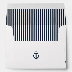 Nautical Rope and Anchor Navy Blue Envelopes