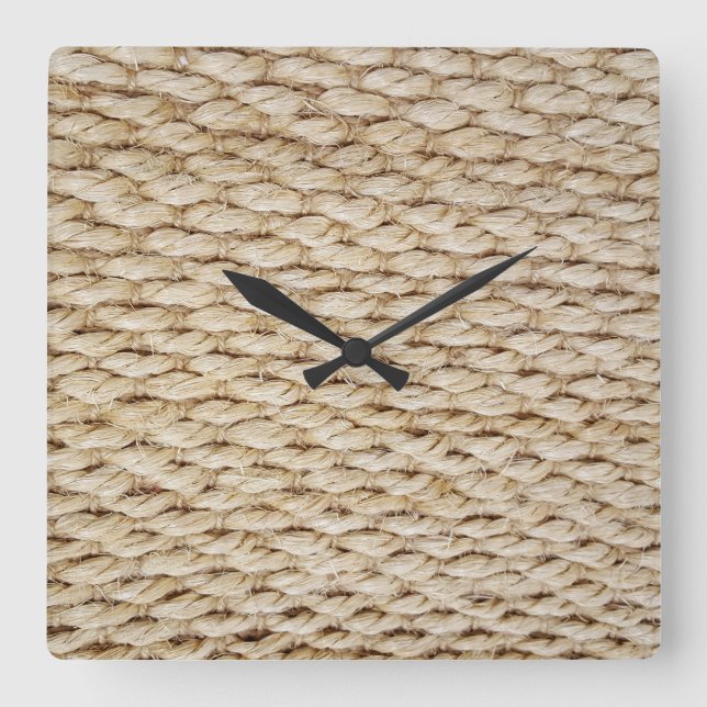 Nautical Rope background Square Wall Clock (Front)