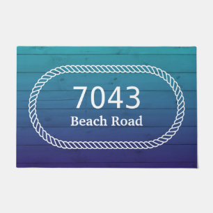 Nautical Rope Door Mat With Address