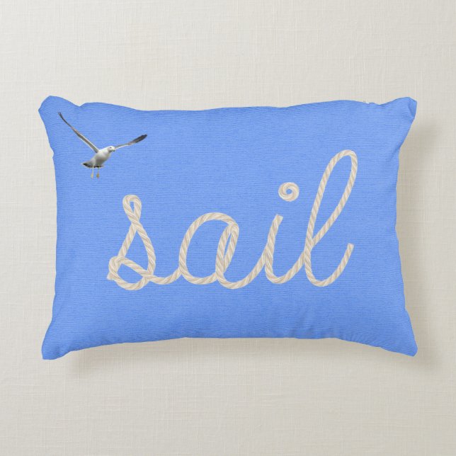 Nautical rope for sailing accent pillow (Front)