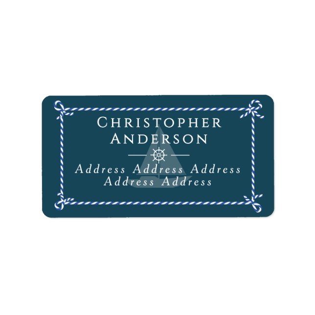 Nautical Rope Formal Teal Label (Front)