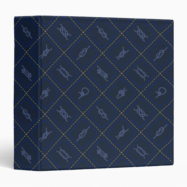 Nautical Rope Knot Pattern Binder (Front/Spine)