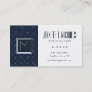 Nautical Rope Knot Pattern Business Card