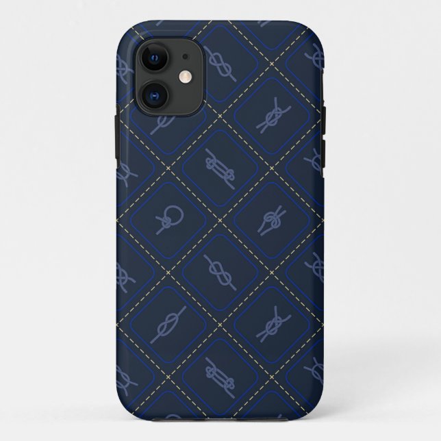 Nautical Rope Knot Pattern Case-Mate iPhone Case (Back)