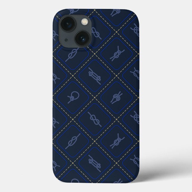Nautical Rope Knot Pattern Case-Mate iPhone Case (Back)