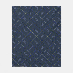 Nautical Rope Knot Pattern Fleece Blanket