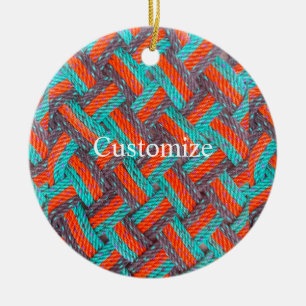 Nautical Rope Mat Thunder_Cove Ceramic Ornament