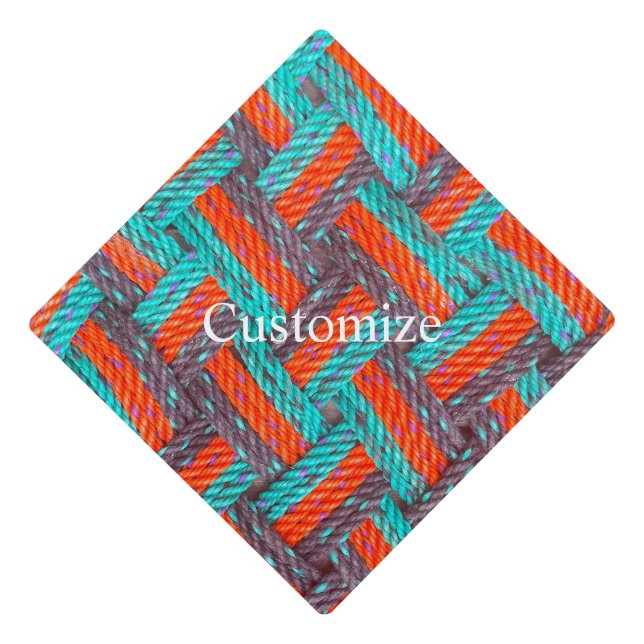 Nautical Rope Mat Thunder_Cove Graduation Cap Topper (Front)