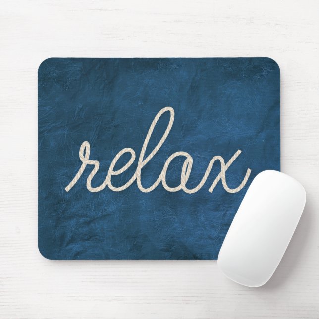 Nautical Rope Relax On Blue Mouse Pad (With Mouse)