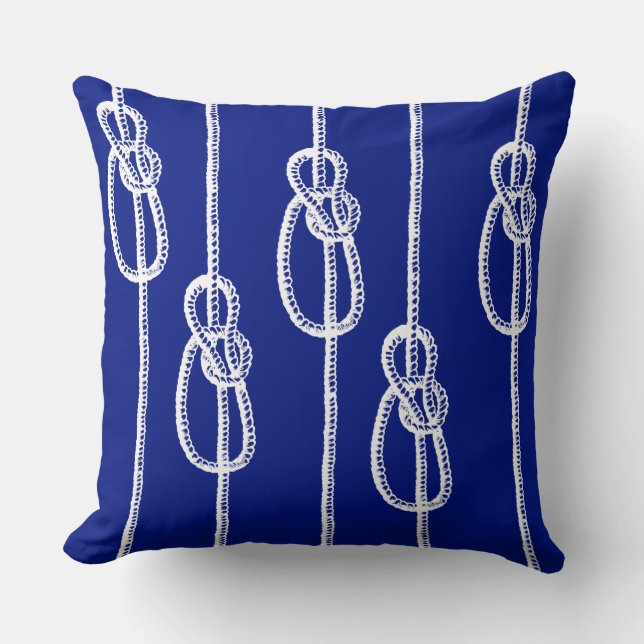 Nautical Ropes Throw Pillow (Front)