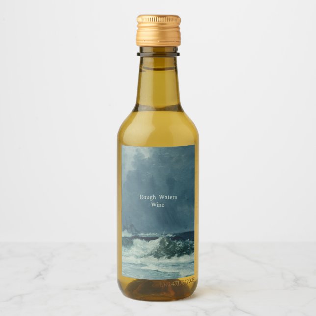 Nautical Rough Waters Wine Label (Front)