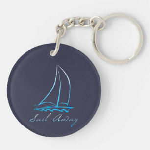 Nautical Sail Away Keychain