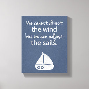 Nautical Sail boat Positive Quote Wall Decor