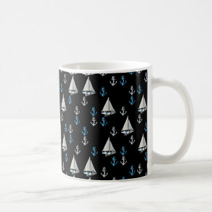 Nautical Sail Boats and Anchors Mug