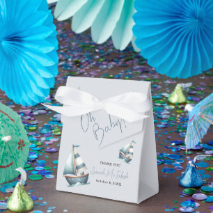 Nautical Sailboat Baby Shower  Favor Box