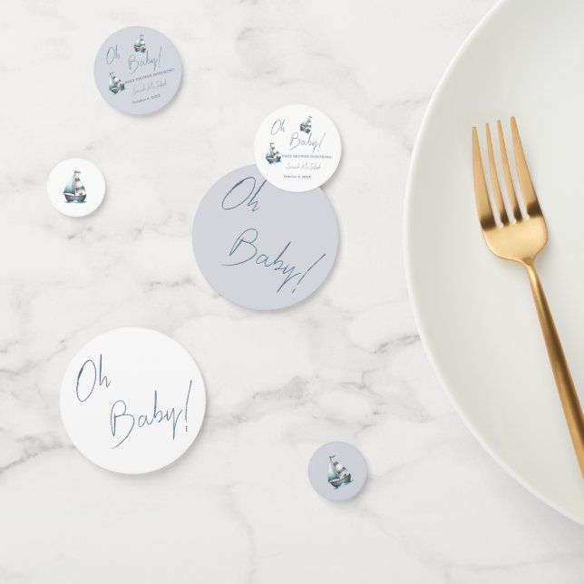 Nautical Sailboat Baby Shower Table  Confetti (Group)