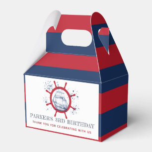 Nautical Sailboat Birthday Favor Box
