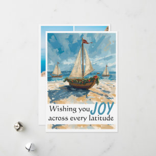 Nautical Sailboat Christmas Card