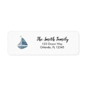 Nautical Sailboat Painting Adresse de retour