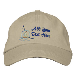 Nautical Sailboat Personalized Embroidery Embroidered Hat