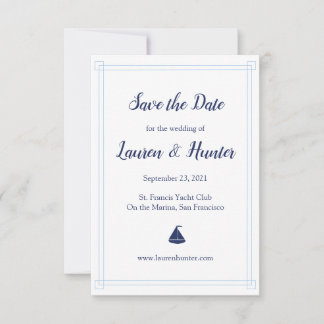 Nautical Sailboat Save the Date