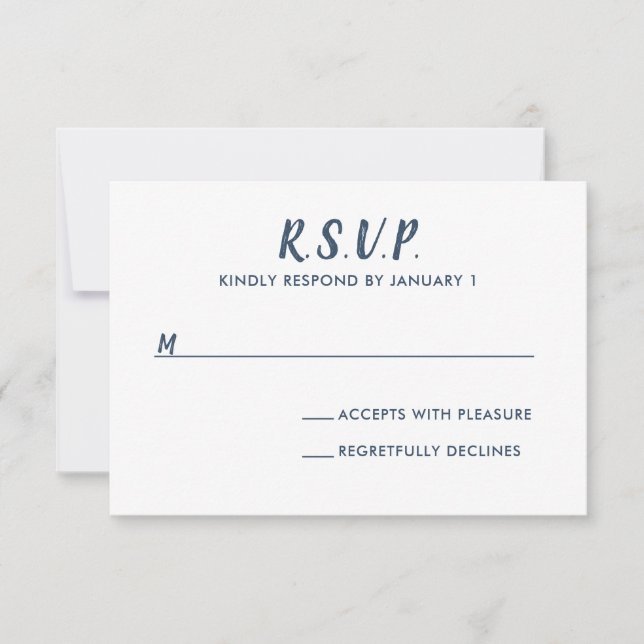 Nautical Sailboat Wedding RSVP (Front)