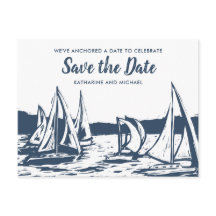 Nautical Sailboat Wedding Save the Date