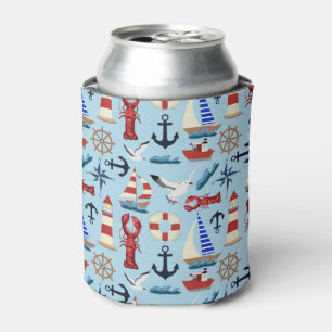 Nautical Sailboats Can Cooler