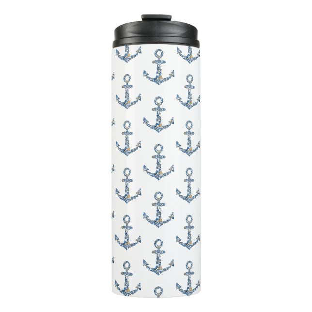 Nautical Sailing Boat Anchor Unusual Lighthouse Thermal Tumbler (Front)