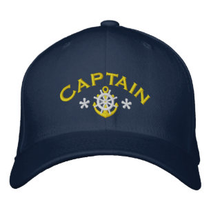 Nautical sailing Captains Embroidered Hat