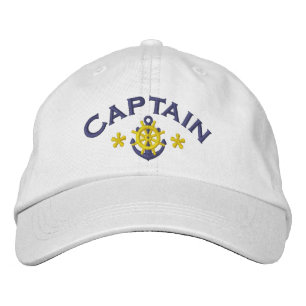 Nautical sailing Captains Embroidered Hat